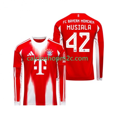 Bayern Monaco Jamal Musiala 42 Maglia Prima 2025/2026 Manica Lunga